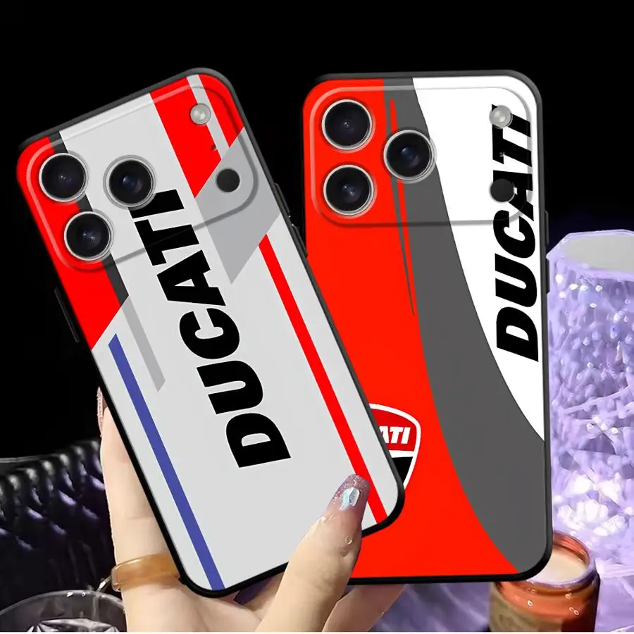 

Чехол Motorcycle Cool Racing D-Ducatie для iPhone 17Air XS Max 15 16 14 Plus XR 7 8 13 12 11 17 Pro Max Черный мягкий чехол для телефона