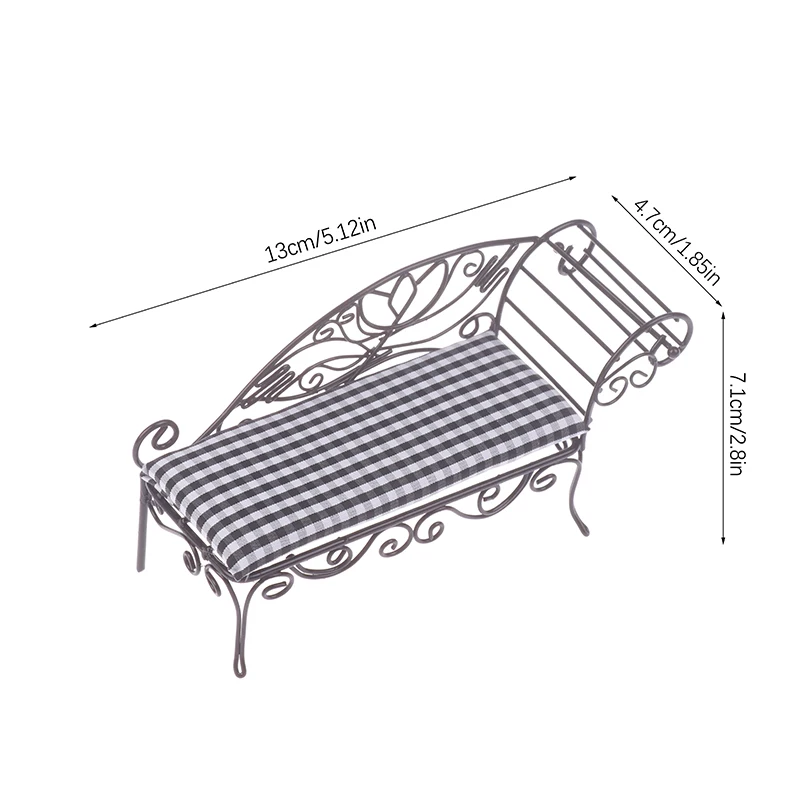 Casa de muñecas de Arte de hierro 1:12, sofá, silla de salón, modelo de juguete para muñecas, decoración del hogar, muebles de sala de estar, juguete para niños, regalo, 1Pc