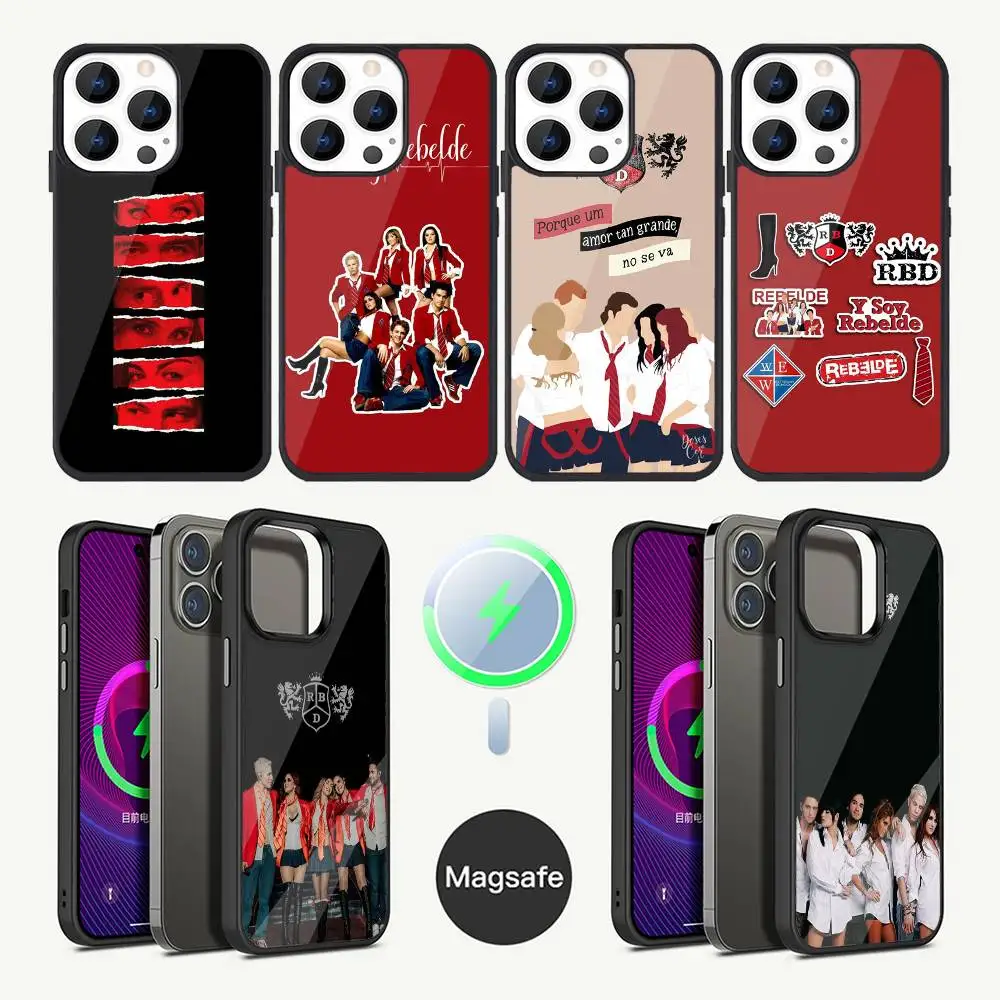

R-Rbd Rebelde Phone Case For iPhone 16,15,14,13,12,11,Plus,Pro,Max Mini Magsafe Magnetic Wireless Charging