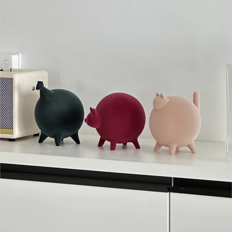 MOMO Piggy Living Room TV Cabinet Ornament - High-End Niche Soft Lighting Decoration Luxury Entrance Art Home Decor - Image 6