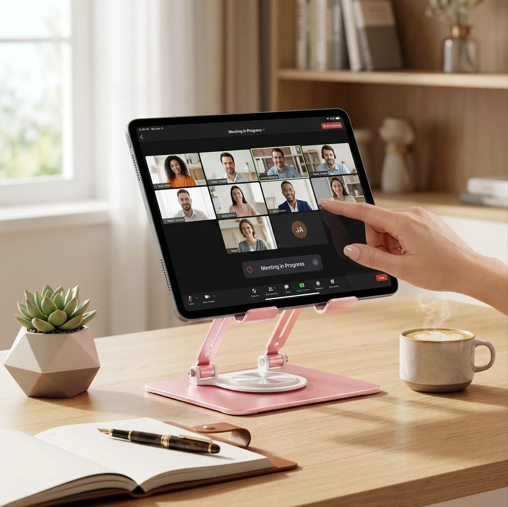 Cat-Paw Tablet Stand 360 Degree Rotating Folding Desktop Phone Holder with Anti Slip Base for Live Streaming Study Office Work
