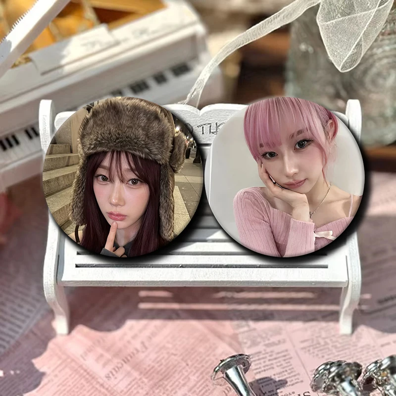 58MM Korean Kpop Band Member Brooches Badge G-Giselle Aesthetic Soft Button Pin Bag Decor Accessories Fans Collect Friends Gifts