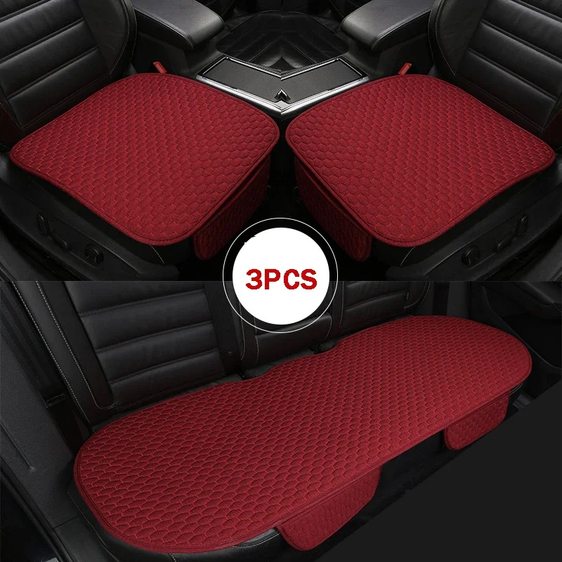 Car Seat Custion Front/rear Flax Breathable Auto Seats Protector Cover Pad for BYD Atto 3/Song Pro/Song Plus/Dolphin/Han 22-23