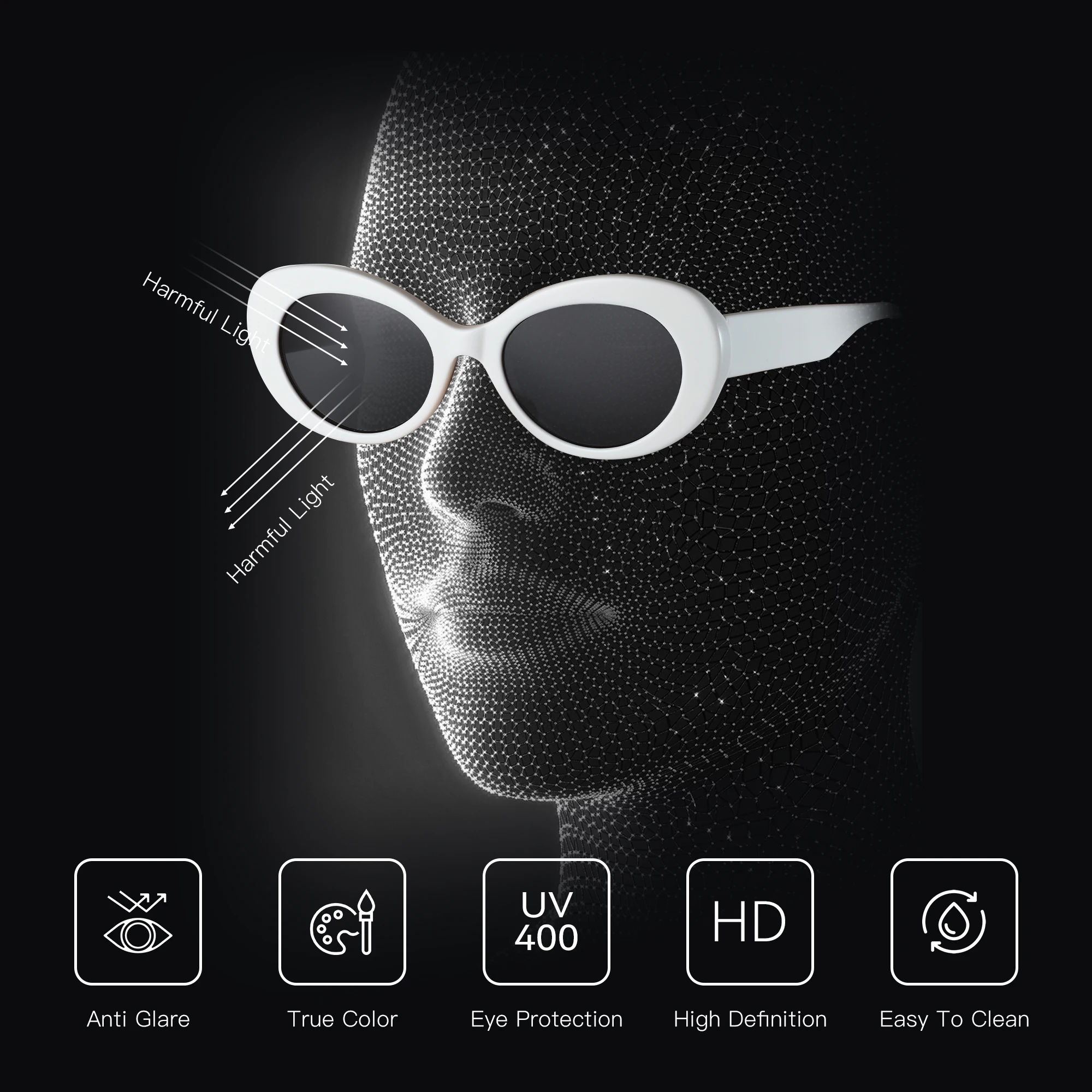 ZENOTTIC 2025 ใหม่ผู้หญิงหนากรอบรูปไข่ Acetate แว่นตากันแดดโพลาไรซ์ UV400 ป้องกันแว่นตากันแดดผู้หญิงช้อปปิ้ง