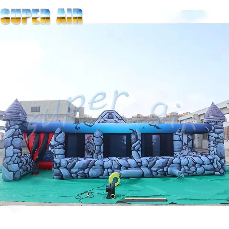 Spedizione aerea veloce a porta, labirinto gonfiabile di Halloween per bambini