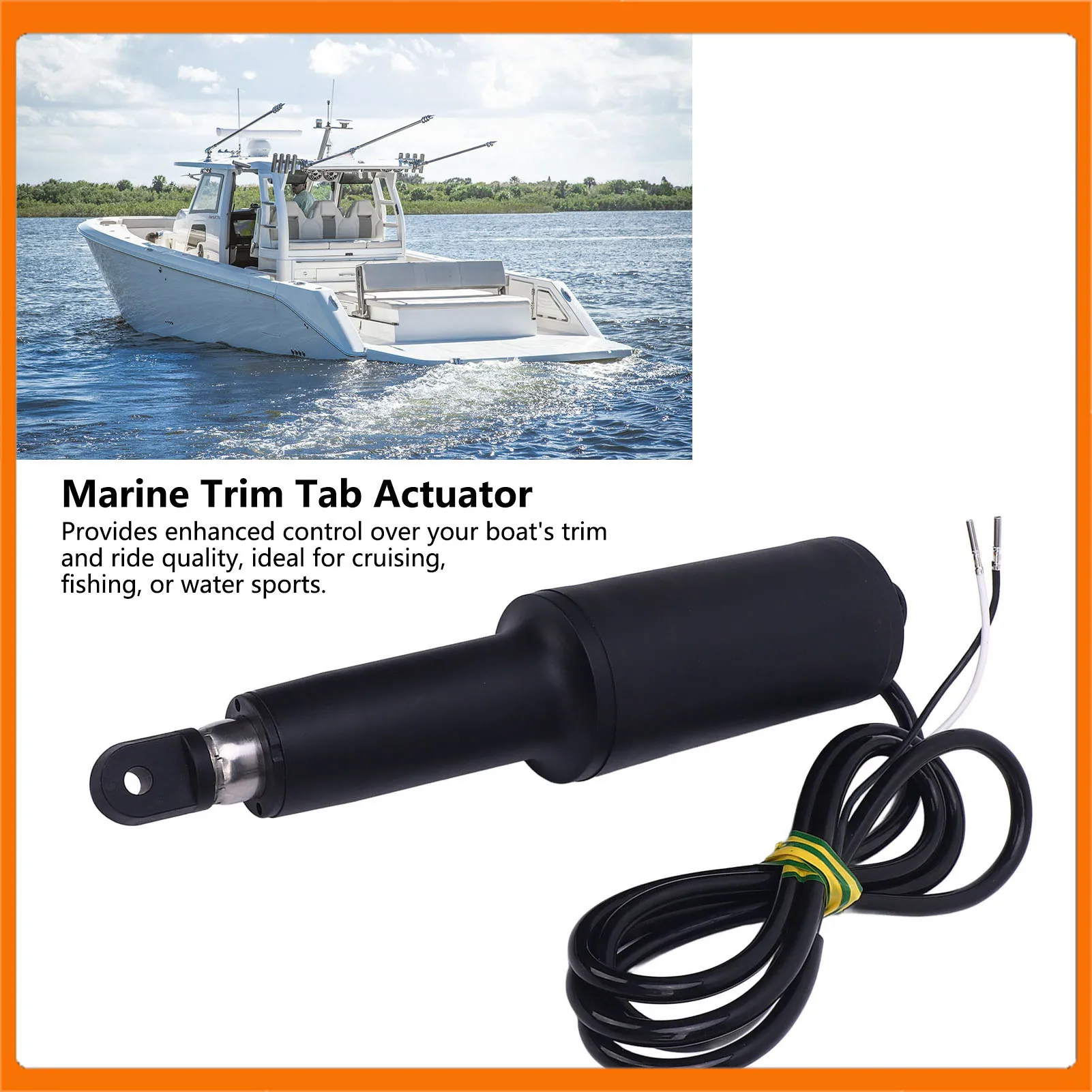 Boot Trim Tab Actuator Trim Tab Actuator Kit Verbesserte Stabilität Verbesserte Steuerung Metalllegierung 15055-001 für Ski Boote Schleppboote