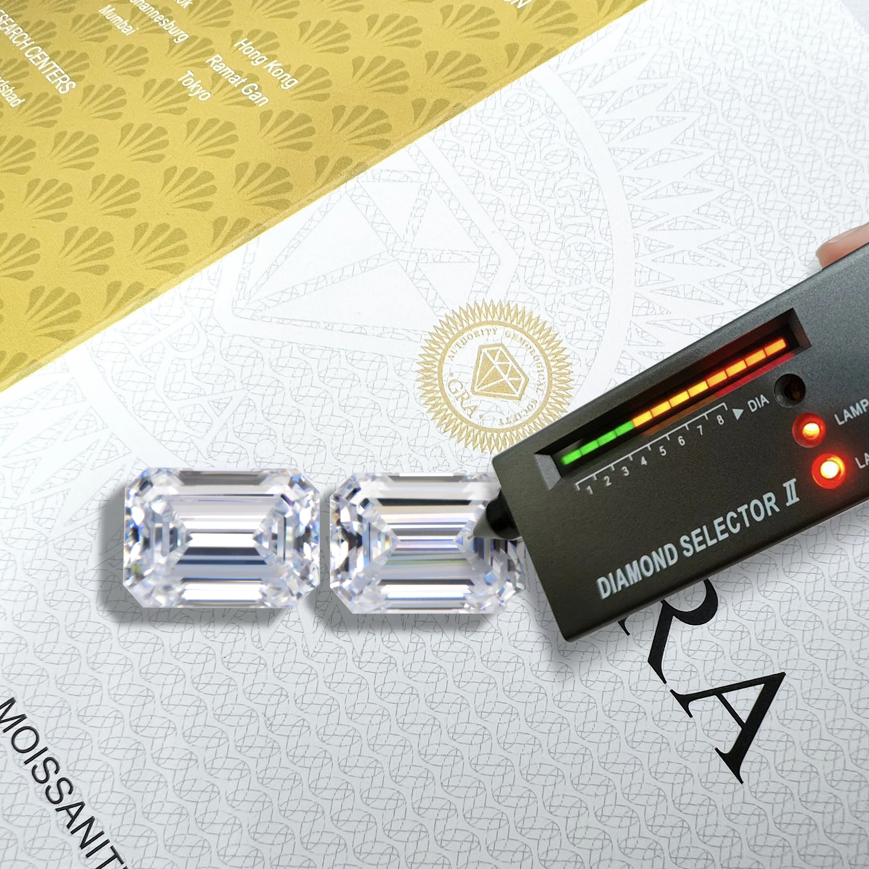 D VVS قطع الزمرد الأبيض مويسانيتي مفكوك 2*3 مللي متر-9*11 مللي متر 0.15ct-5ct GRA شهادة مويسانيتي الماس لصنع المجوهرات