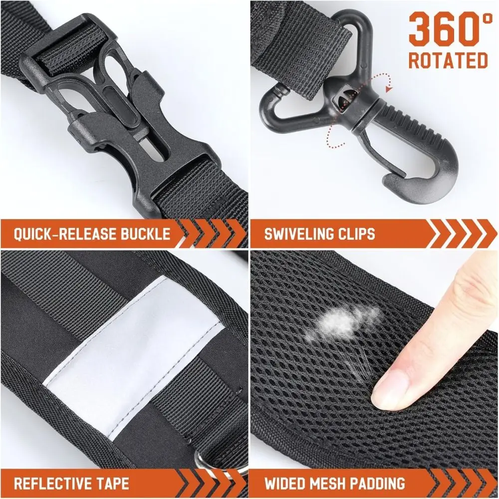 Bag Accessories Black Backpack Straps Oxford Cloth Shock Absorption Replacement Strap Bags Shoulder Strap Climbing Hiking