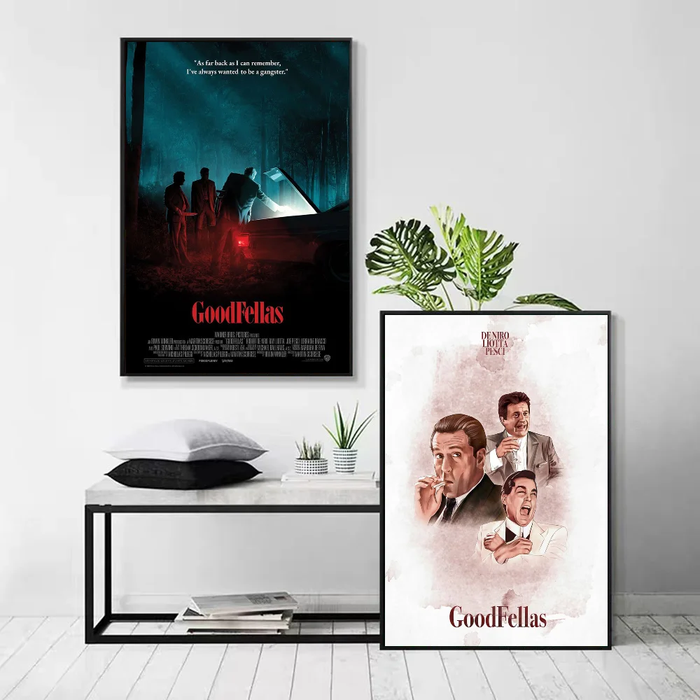 1pc Goodfellas G-Gangster Film Poster Self-adhesive Art Waterproof Paper Sticker Coffee House Bar Room Wall Decor