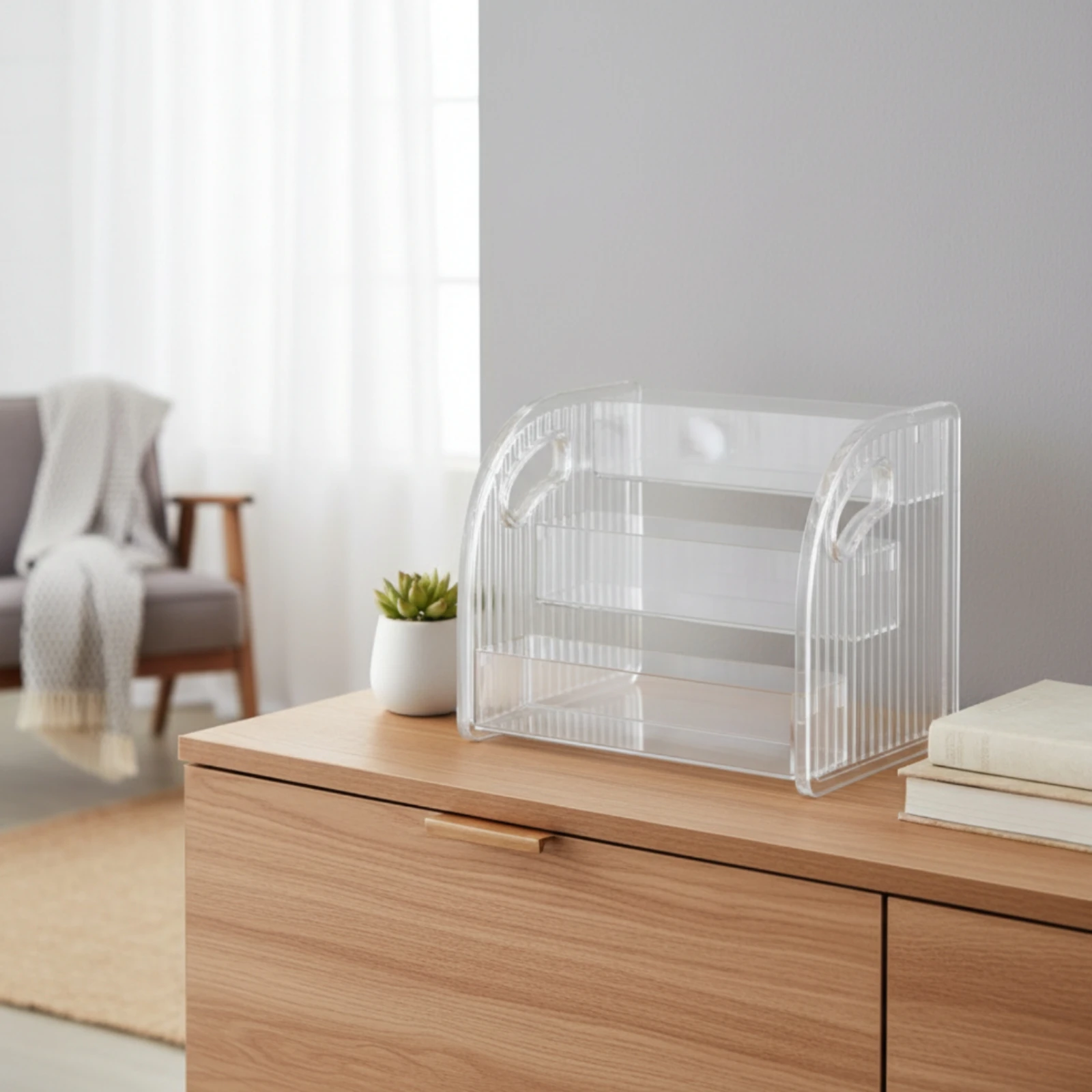 Tiered Acrylic Display Stand Stable Acrylic Display Riser Countertop Organizer 3-Tier Space-Saving for Retailers