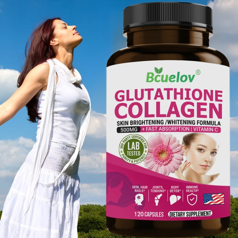 

L-Glutathione Capsules 500mg - Powerful Antioxidant, Supports The Immune System, Promotes Skin Health, Whitens