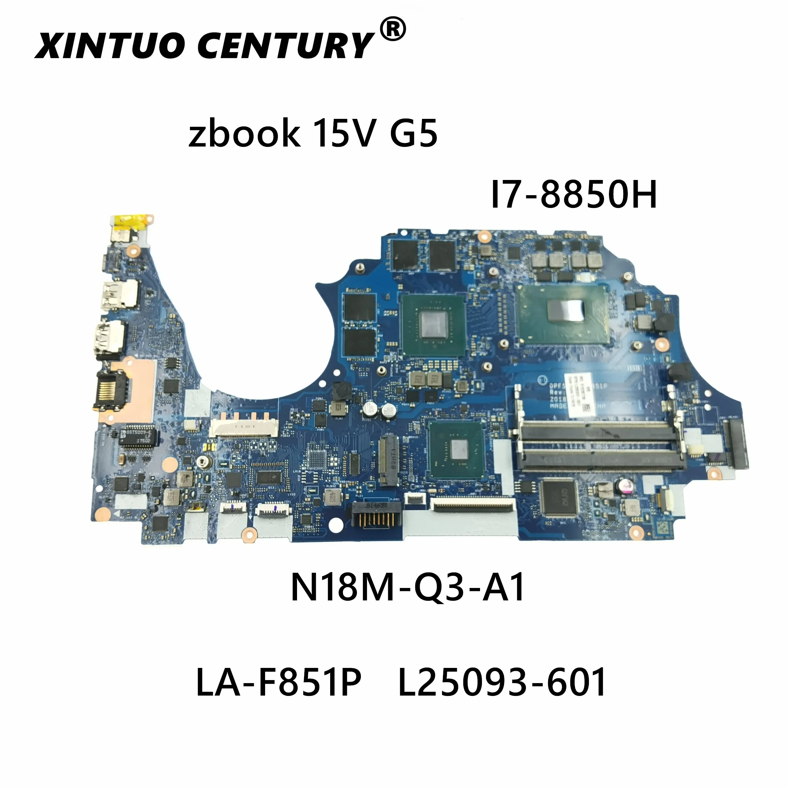 

For HP Zbook 15V G5 Laptop Motherboard L25093-001 L25093-601 DPF52 LA-F851P DDR4 SR3YZ I7-8850H N18M-Q3-A1 100% Tested