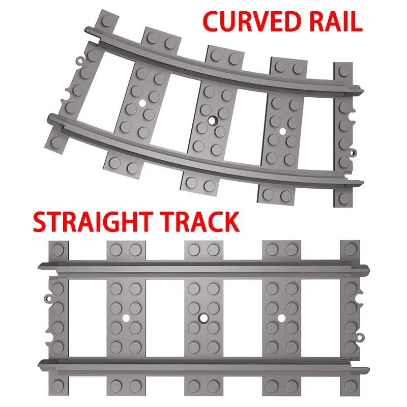 City Train Track Building block Expansion Parts Compatible With Various Brands Of High-Quality Creative Gifts DIY