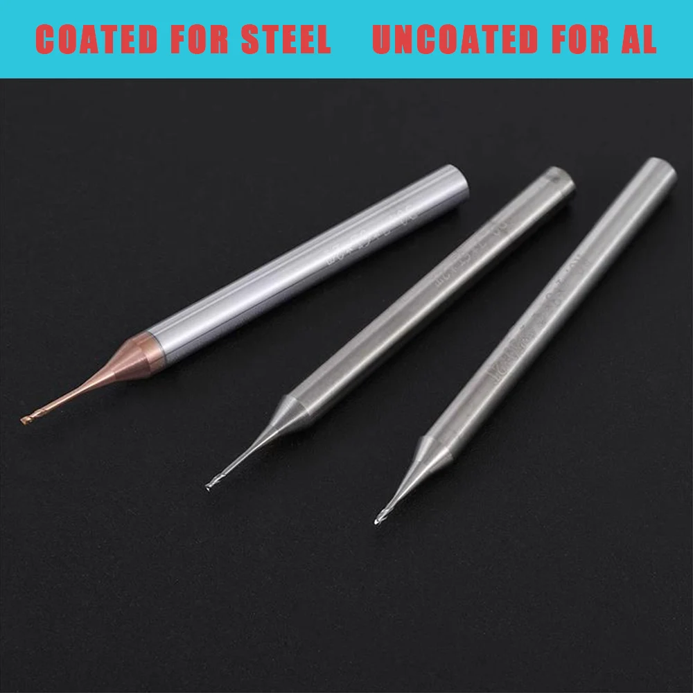 long neck end mill 2 flutes CNC carbide milling cutters deep groove milling cutters mold steel long neck coated End mill milling