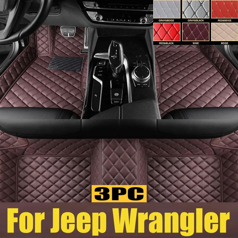 

Car Floor Mats For Jeep Wrangler Four Doors 2018 2019 2020 2021 2022 2023 2024 Custom Auto Carpet Cover Interior trunk mat