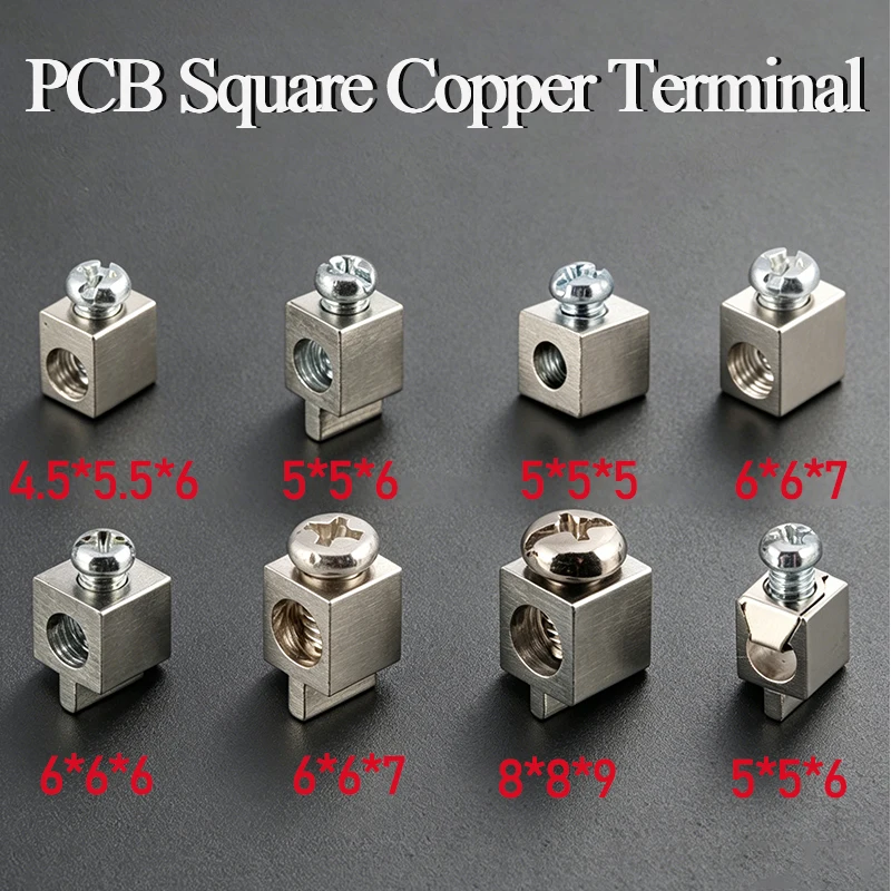 10PCS PCB Screw Terminals Through Hole High Current 15A 20A 