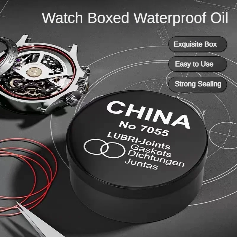 Assista Bezel Back Cover Junta Anel, Pasta impermeável, Oil Sealer Agent, Professional Watch Repair Tool, Seiko NH35 36