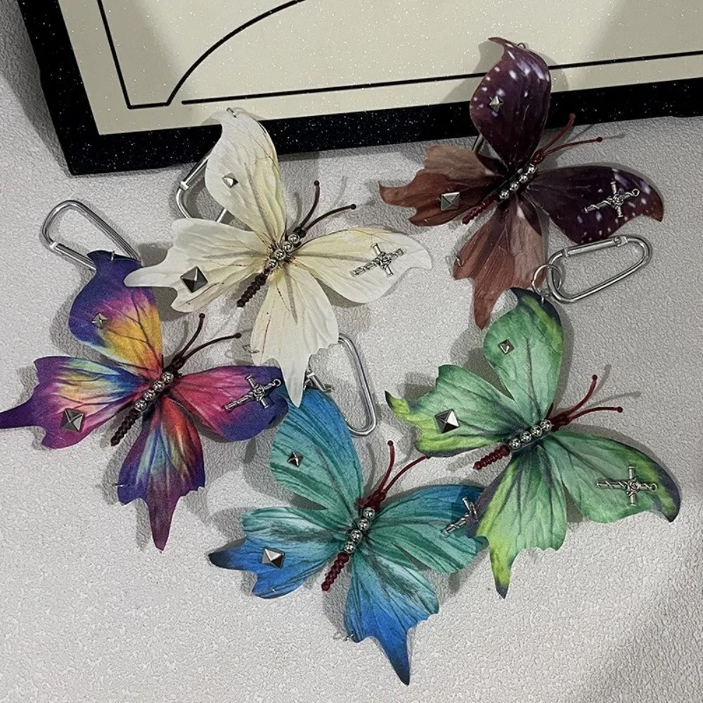 Exquisite Design Handmade Keychain Imitation Colorful Design Colorful Pendant Creative Pendant Rivet Detail