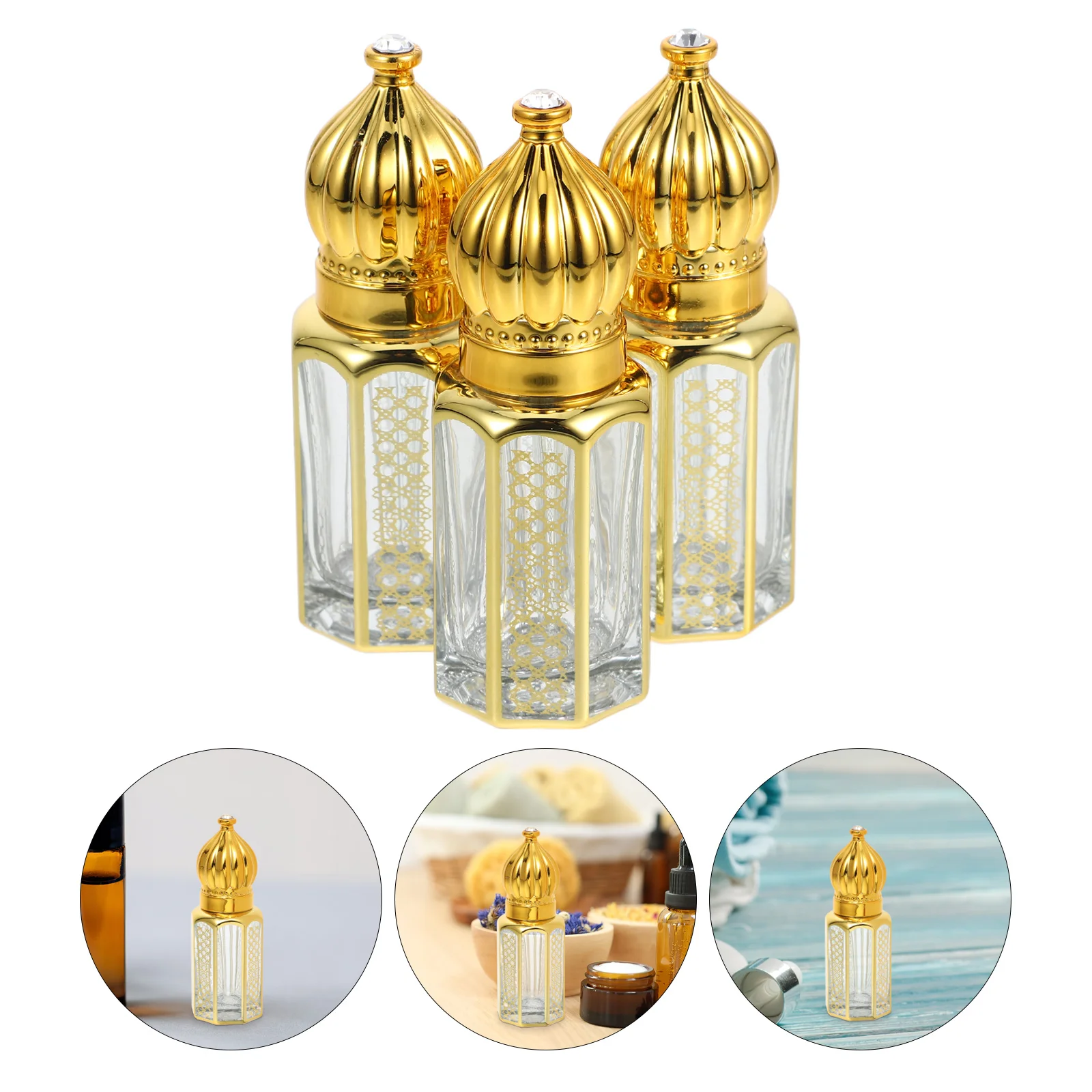 

3Pcs Essential Oil Dropper Bottles 6Ml Travel Refillable Glass Perfume Bottles Leak Proof Container Aromatherapy Storage