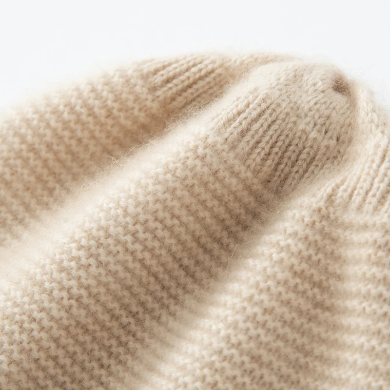 Hohe Qualität Winter Frauen Kaschmir Hüte Mode Im Freien Warm Halten Ohr Caps Solide Strick Beanie Russische Hut Weibliche Bomber Hüte – Detail 3