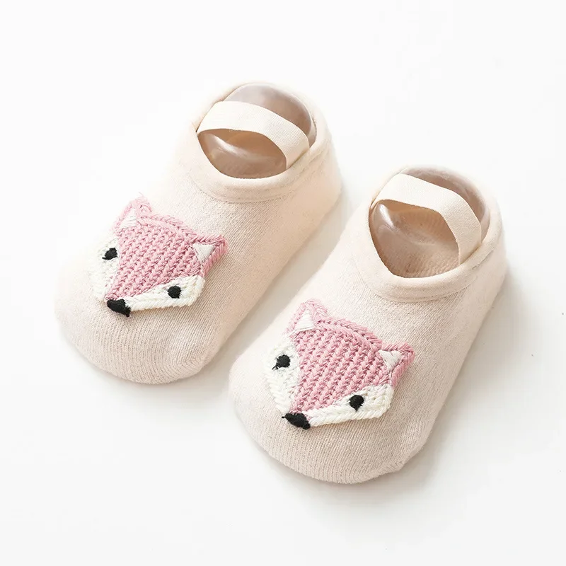 Soft Cotton Baby Girls Socks Newborn Cartoon Animal Baby Socks Infant Baby Boy Socks Anti Slip Floor Shoes Spring Autumn Winter