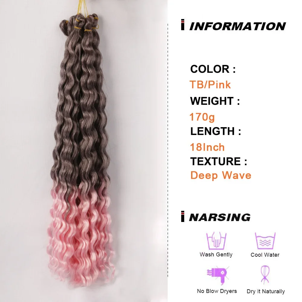 Body Wave Hair Bundles Piano Brown Gradient Pink Synthetic Hair Extensions Ombre Thick Ponytail Loose Deep Hair Weaving