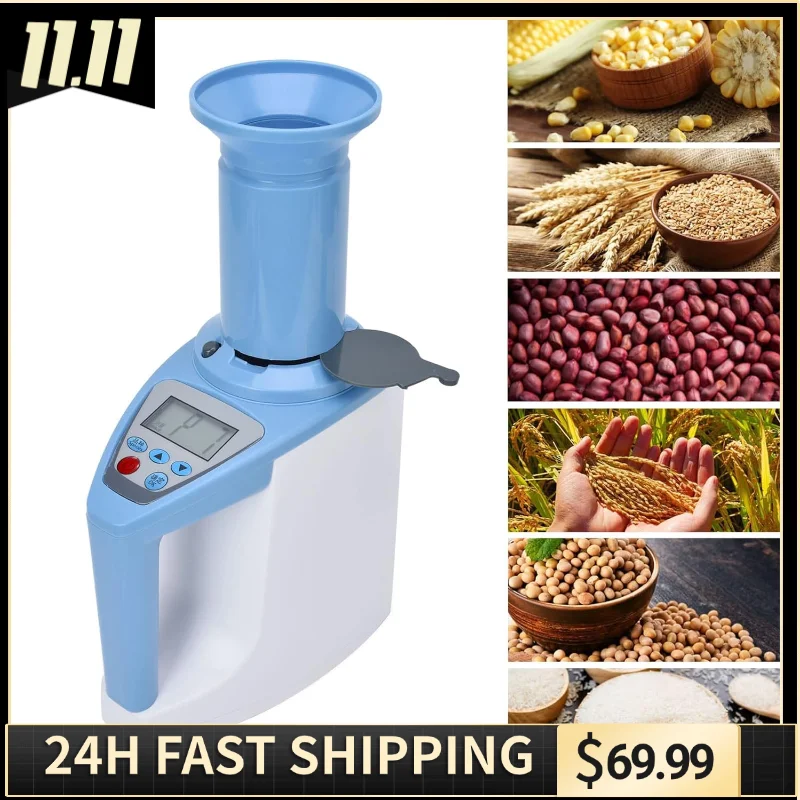 

Grain Moisture Meter, Moisture Tester for 20+ Grains, Measure Weight, Density, Temperature with LCD Display, Wheat, Corn, Rice