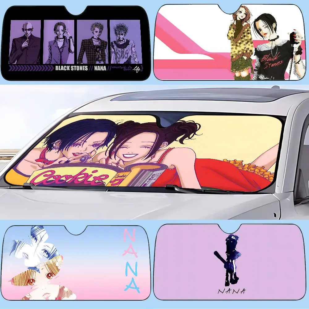Anime N-NANA Car Sunshade Curtains Sunshade Car Window Windscreen Cover Sun Shade Auto Sun Visor Car-covers