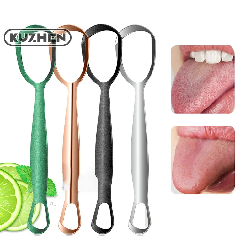 

Double Sided Stainless Steel Tongue Scraper Oral Care Hygiene Cleaner Tongue Brush Fresh Breath Mouth Oral Hygiene Cleaning Tool