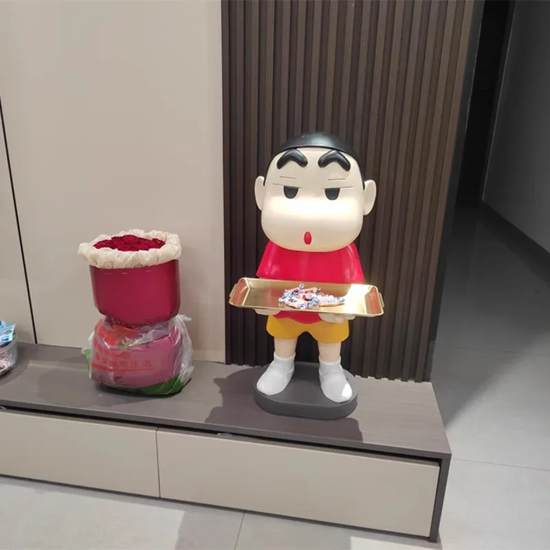 70cm crayon shin-chan anime figura série grande armário de tv sofá bandeja do chão para ser cama em movimento presente ornamentos decorativos