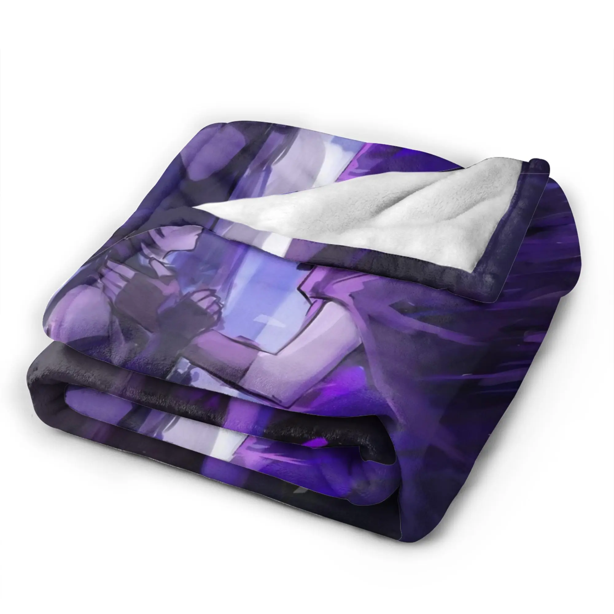 Forsaken وقتين وبطانيات محبوكة Azure الفانيلا لعبة الرعب خفيفة الوزن رقيقة رمي البطانيات لغرفة النوم أريكة لحاف المحمولة #5