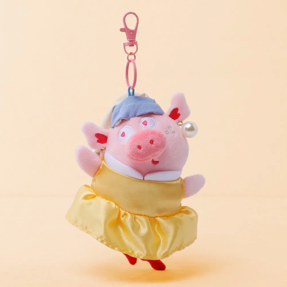 

Pendant 10CM Size Pig Keyring Soft Stuffed Pig Stuffed Keyring Ballet High Quality Cartoon Pig Doll Pendant Room Decor