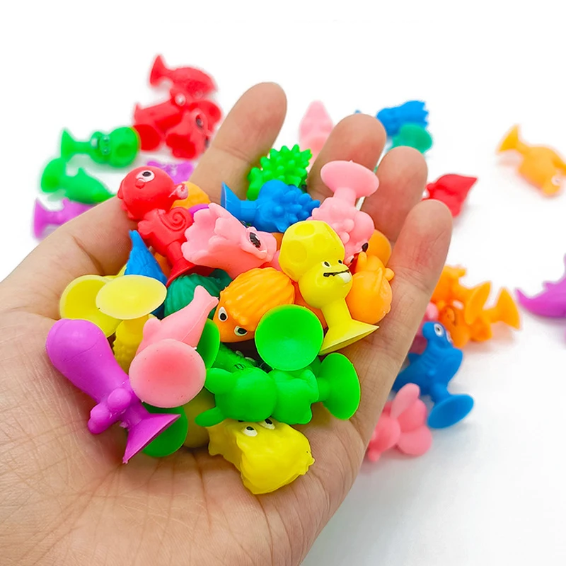 

100/50PCS Colorful Silicone Suction Cup Toys Kids Novelty Gifts Funny Gadgets Party Favors for Boys And Girls Classroom Prizes