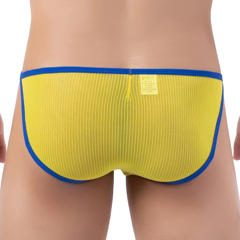 Sexy Men\'s Underwear Transparent Briefs Comfortable Breathable Mesh Underpants U Convex See Through Mens Panties
