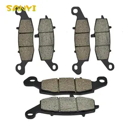 Motorcycle Front And Rear Brake Pads For KAWASAKI ZR 750 F ZR750 F (ZR-7) 1999-2004 Black Brake Disc Pad