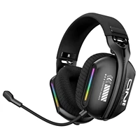 ONIKUMA Auriculares inalámbricos para juegos: 2,4G/con cable/Bluetooth 3 modos, micrófono HD flexible, almohadillas suaves para los oídos, sonido envolvente para PC/PS4/5