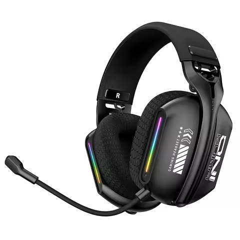 ONIKUMA Wireless Gaming Headset: 2.4G/Wired/Bluetooth 3 Modes, Bendable HD Mic, Soft Ear Pads, Immersive Sound for PC/PS4/5