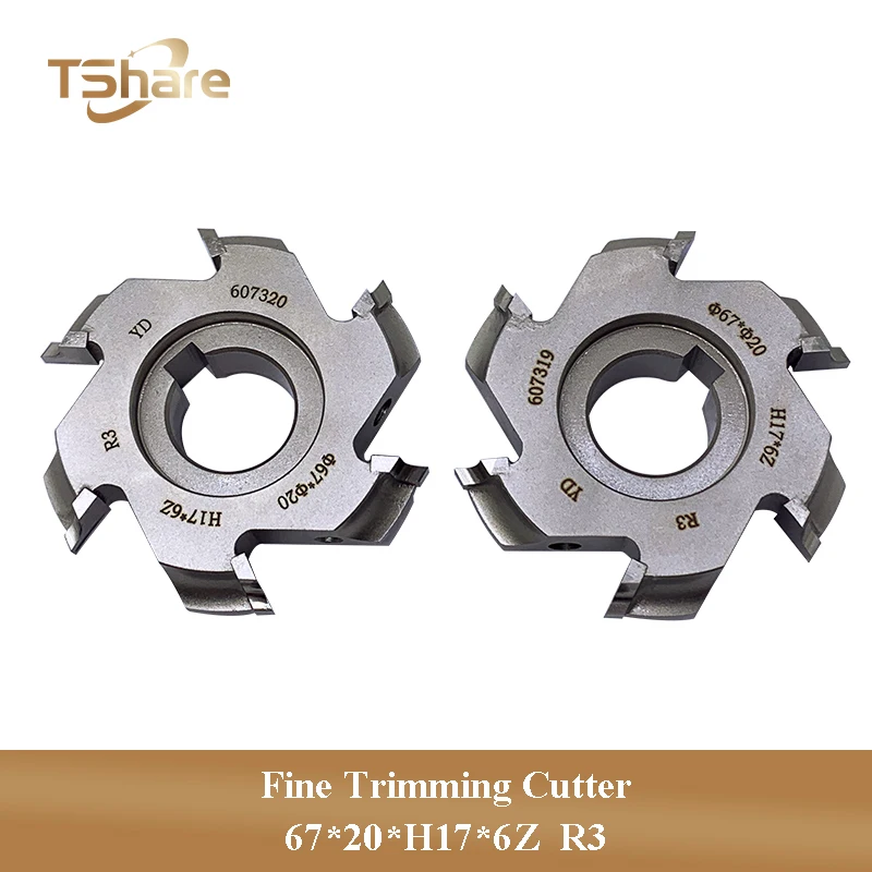 1Pair (L+R) 67*20*H17*6Z-R3 Woodworking Knife Tools Fine Trimming Cutter for CEHISA Edge Banding Machine