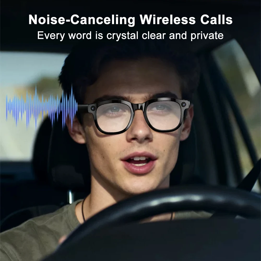 Camera Glasses with 8MP HD Camera AI Translation WiFi Bluetooth Music Calling for Men Women Smart Lunette 2026