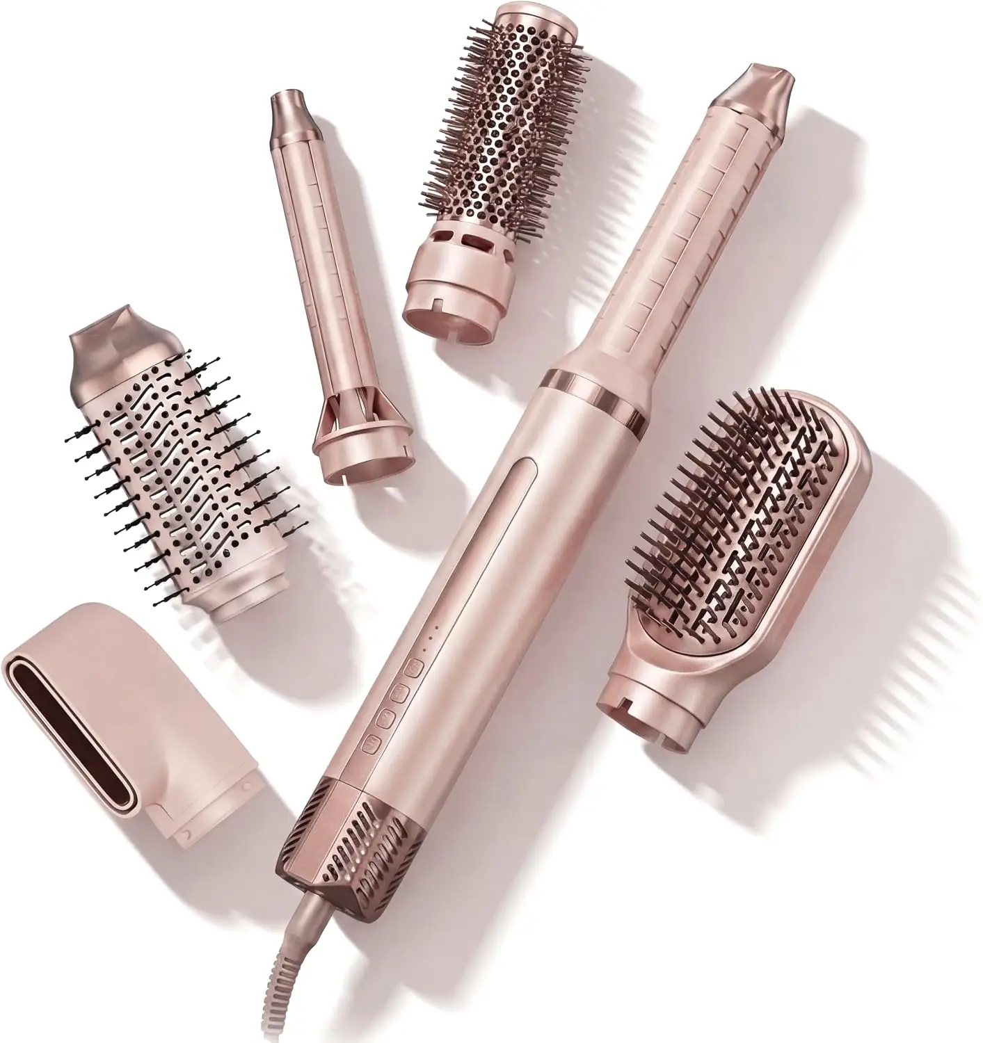 6-in-1 Hot Air Hair Styler Brush, 260,000 RPM Negative Ionic Blow Dryer Styler for Drying, Straightening, Curling & Volumizing, Frizz-Free Results