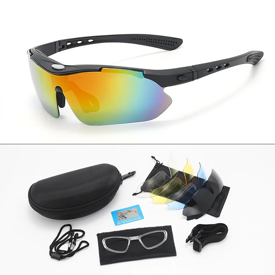 Professional Polarized All‑Weather HD Sports Goggles Set, 5 Interchangeable Lenses for Cycling Fishing Driving & Outdoor Sports