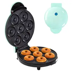 Nonstick Doughnut Maker Mini Cake Donut Machine Double-sided Heating Make 7 Donuts Electric Donut Baker Donuts For Kid Breakfast