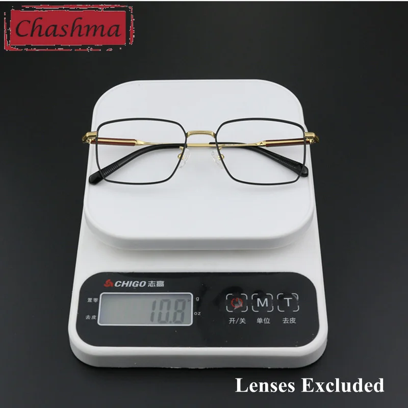 

Chashma 55mm Prescription Glasses Men Ultra Light Pure Titanium Optical Eyewear Spectacle Eyeglasses Frames for Recipe Lenses