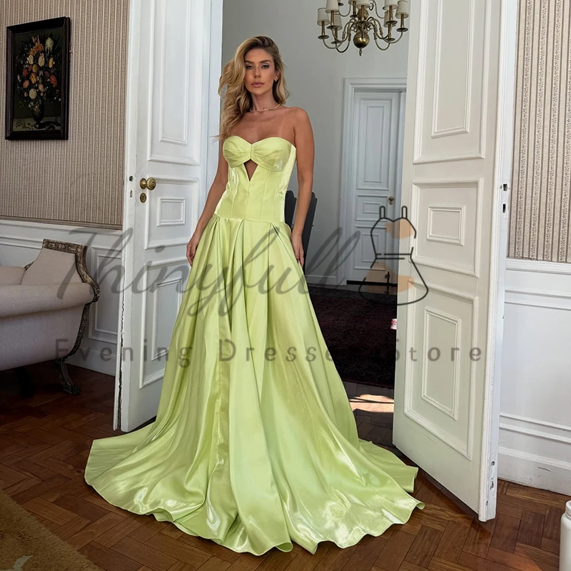 Thinyfull 2026 A-lijn Prom Avondjurken Saudi Arabië Sweetheart Vloerlengte Feestjurk Formele Cocktail Prom Gown Aangepast