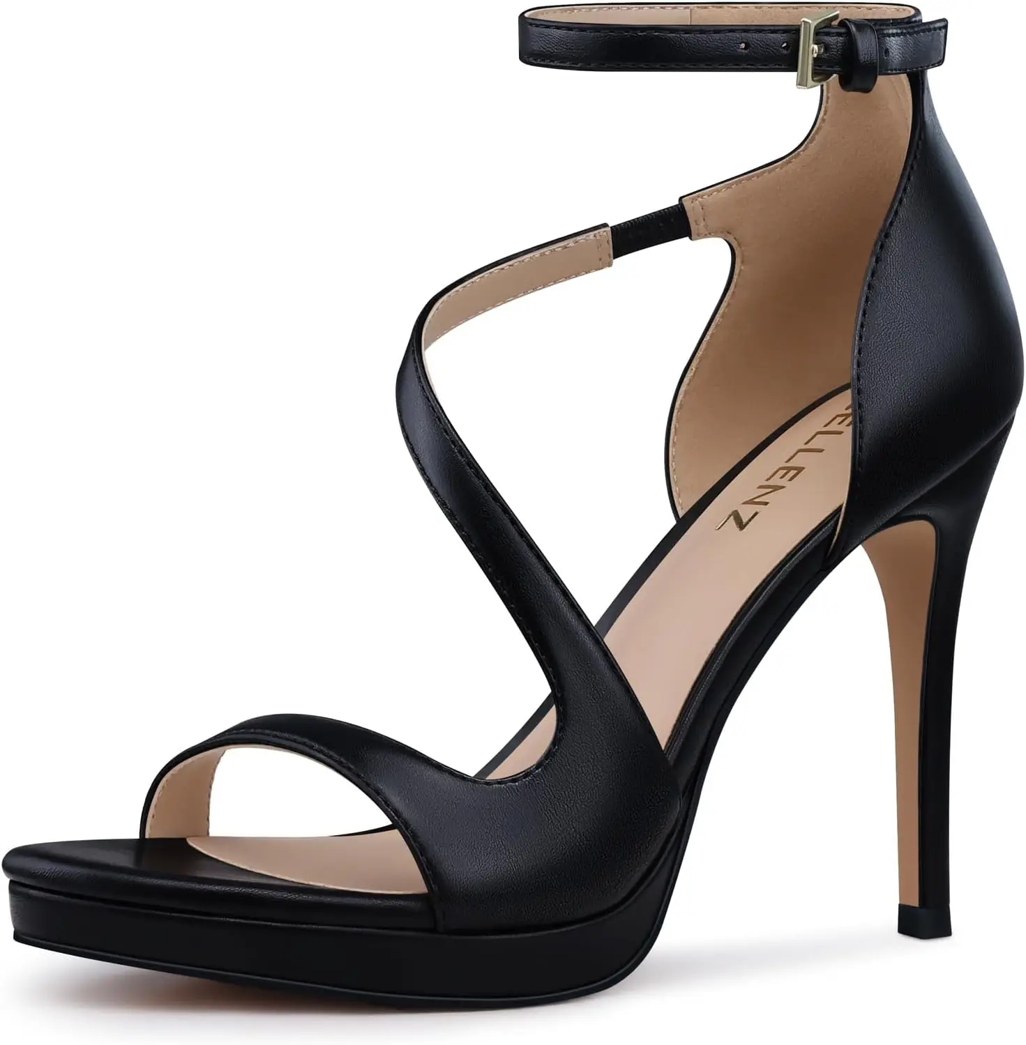 

Women's High Heels: 4.3 Inch Comfortable Peep Toe Platform Sandals for Prom Party Wedding in Black White Silver Gold