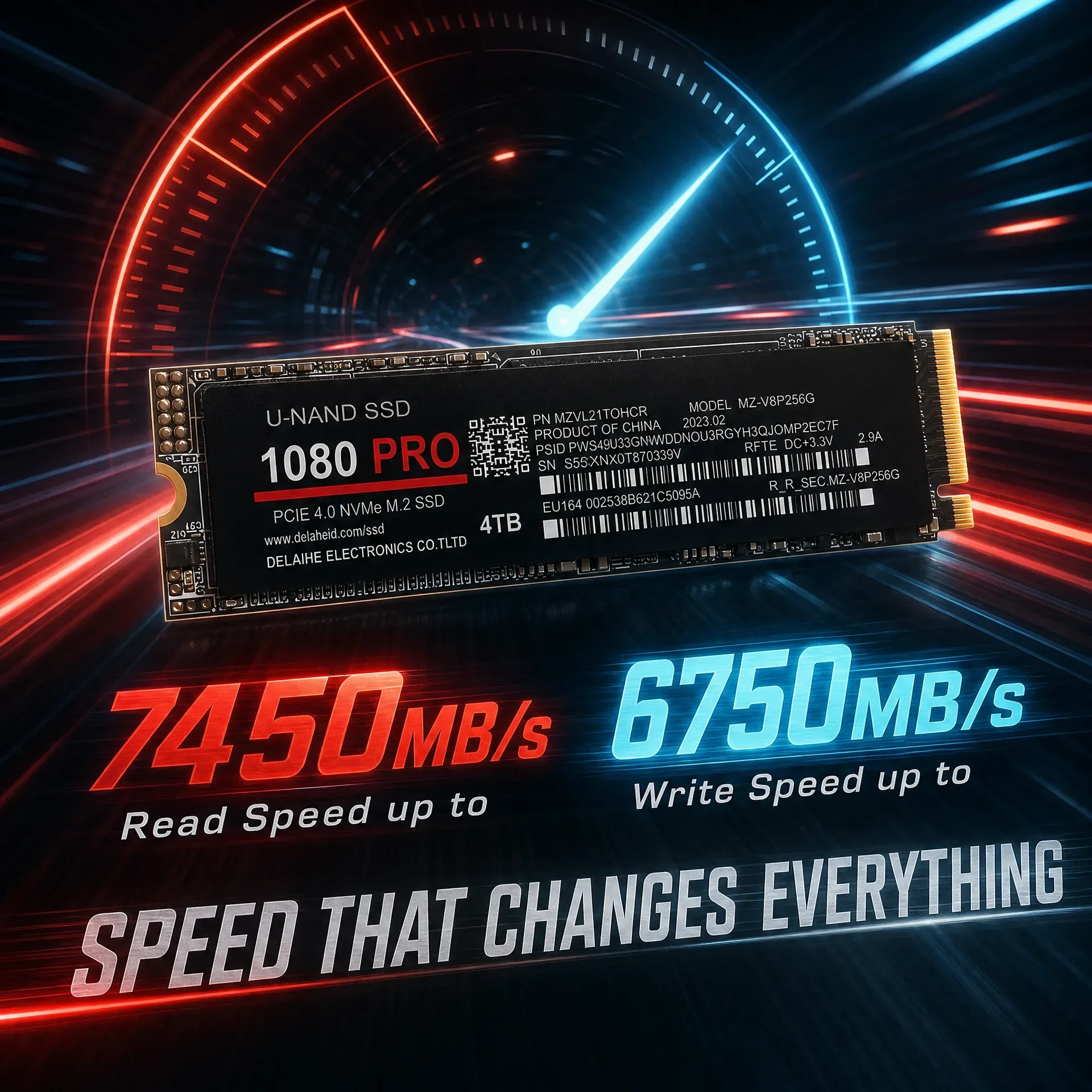 2026 New 1080PRO NVMe M2 SSD PCIe Gen4 x4 1TB 2TB 4TB 7450MB/s Internal Solid State Disk Storage Upgrade for Notebook Desktop