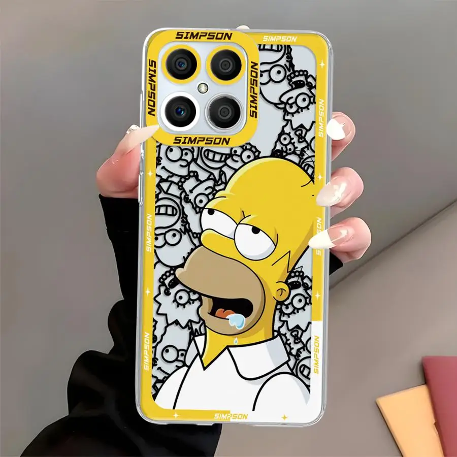 حافظة هاتف شفافة ناعمة لهاتف Honor X9b X7b X9a X8b Y9 Prime 2019 90 Lite Simpson Dad #2