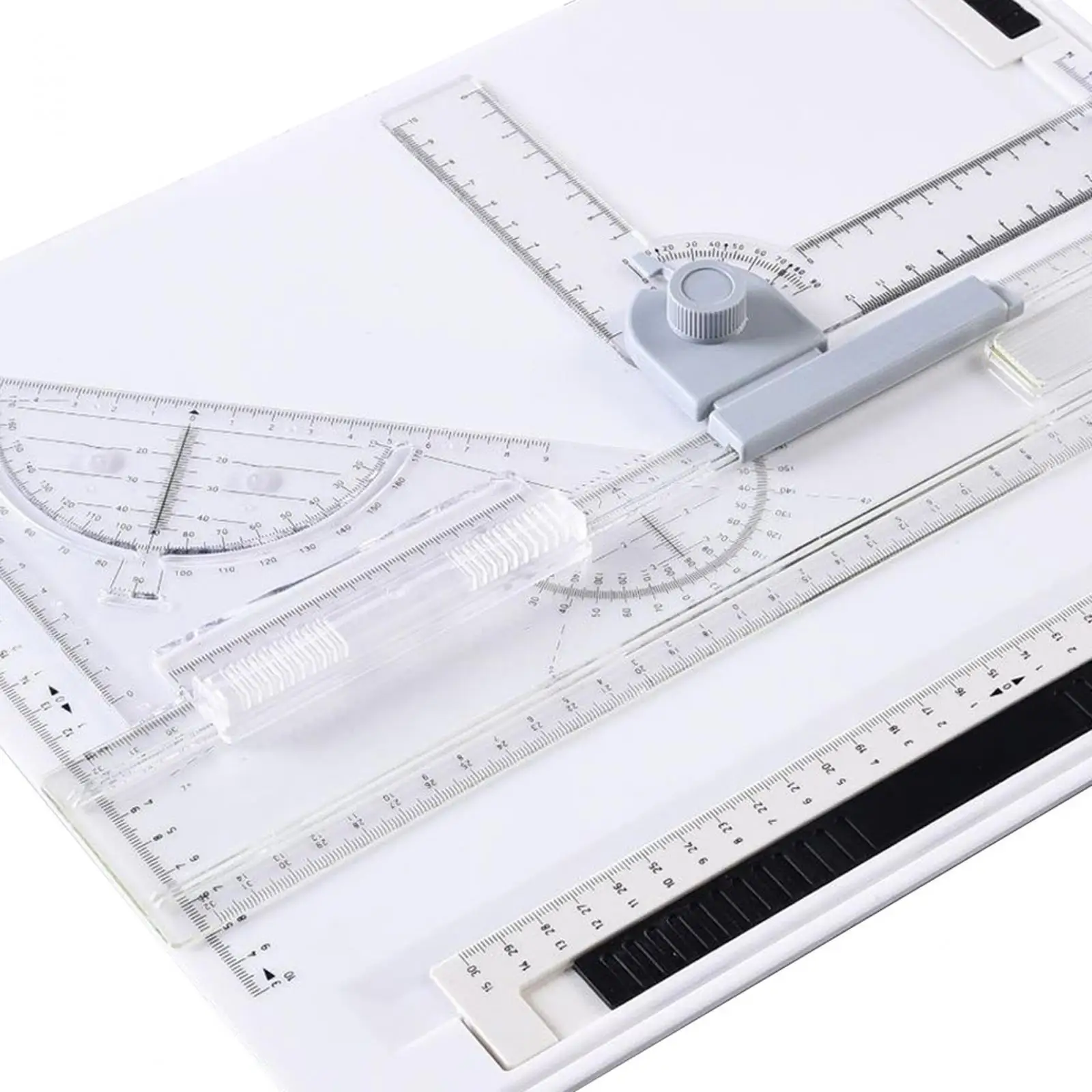 A4 Drafting Table Drawing Board, Drawing Tool Set Graphic Architectural Sketch Board with Clear Ruler Parallel Motion