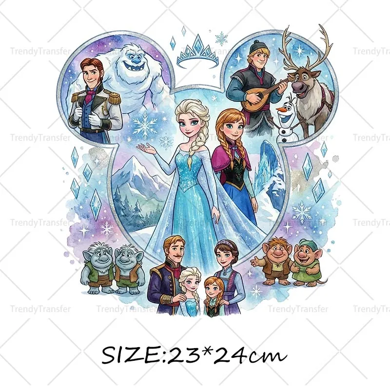 Prinses Prins Moue hoofd strijkdecals voor kleding, hittepers stickers, DIY strijk-op stickers voor T-shirts
