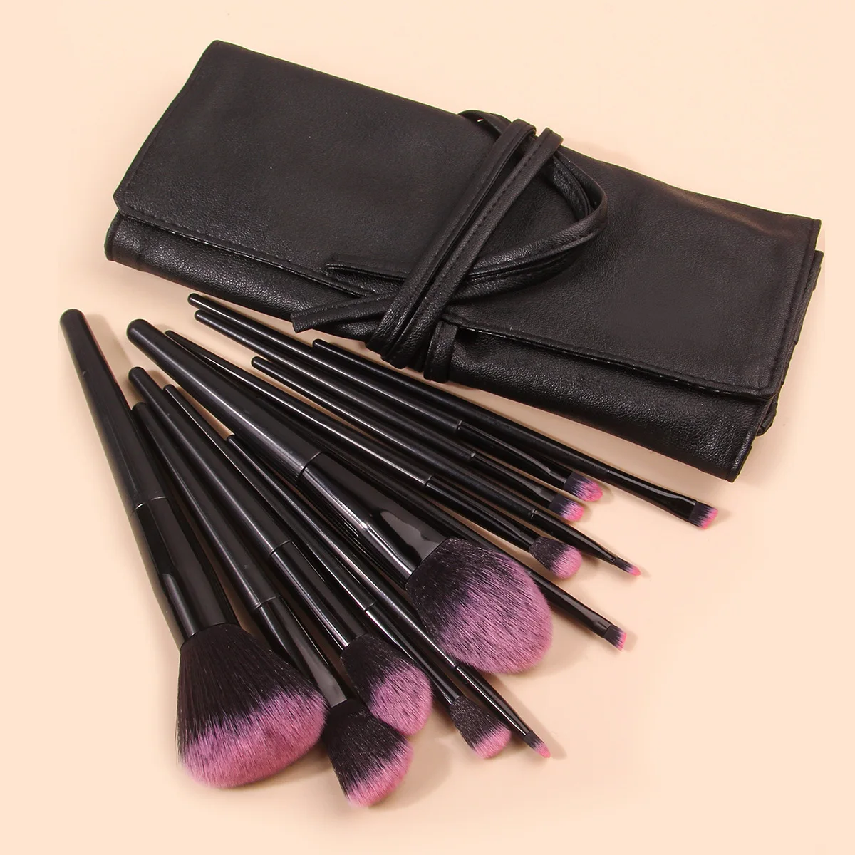 

12 makeup brush set Eyeshadow Blush Powder Brush Concealer Highlighter Brush Beginner PU Makeup Package Complete brush